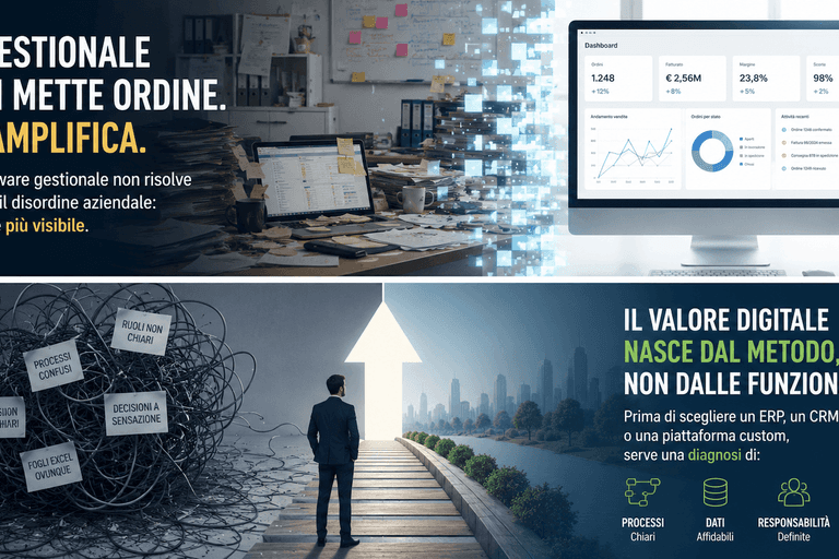Il gestionale non mette ordine in azienda. Lo amplifica.